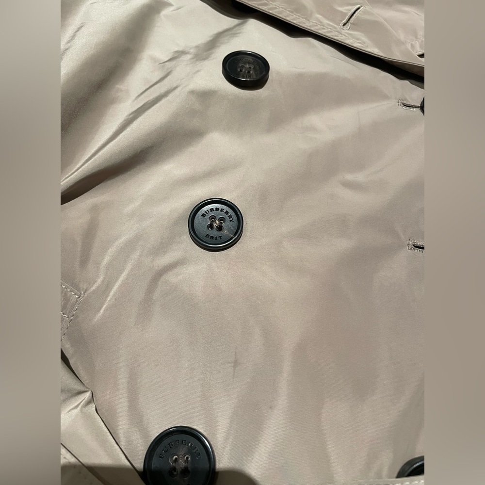 Burberry Brit Nylon Short Hooded Beige Trench - Picture 10 of 11
